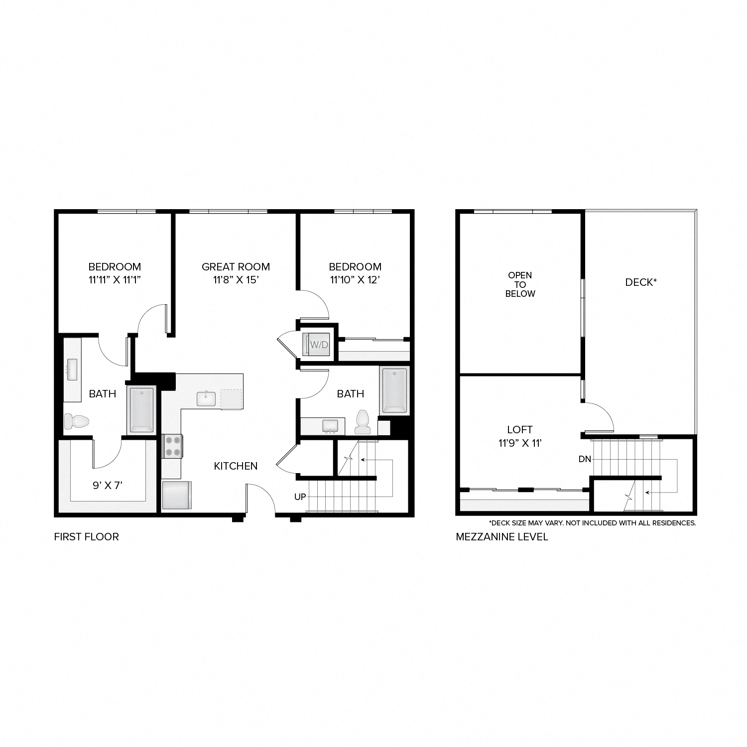 Floor plan layout diagram for The Madison Loft